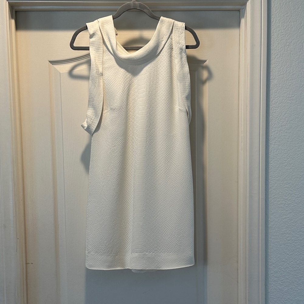 Stella McCartney White Sleeveless Textured Mini Dress